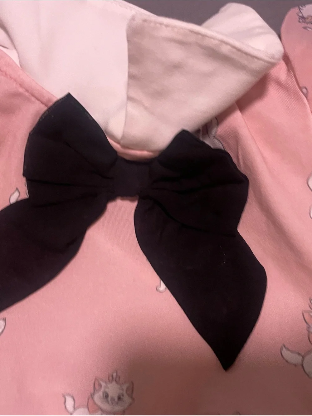 Girls Marie aristocats Print Dress with Peter Pan Collar